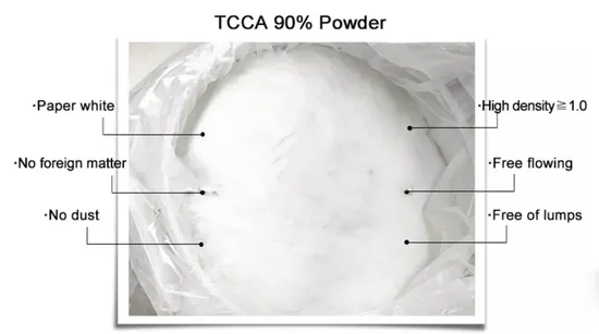 Trichloroisocyanuric Acid TCCA Swimming Pool Disinfectant 90% 200g Tablet CAS 87