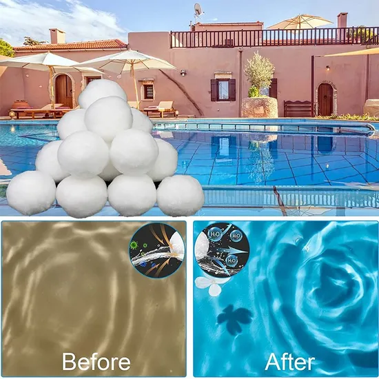 700g 1.5lbs Swimming Pool Sand Filter Media Polyester Fiber Balls 